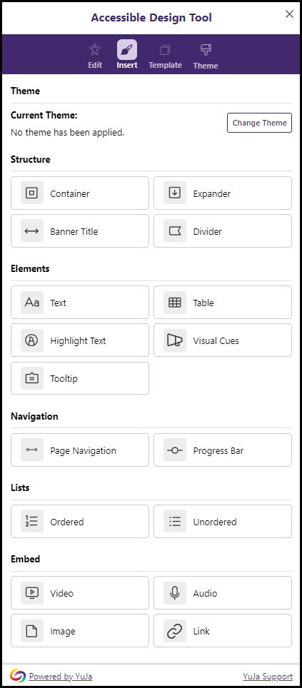 Screenshot of the Accessible Design Tool.