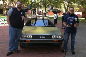 HubTalk Colin and Bill in front of aDeLorean