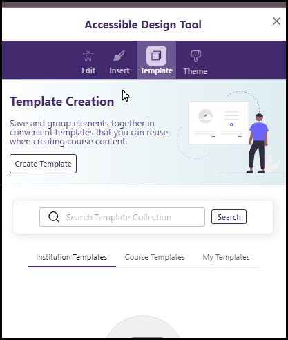 Screenshot of the Template Creation Tool. 